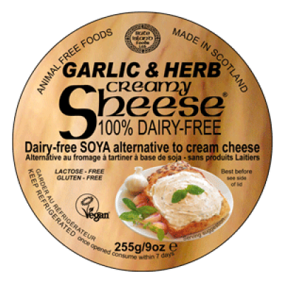 Vegan garlic and herb sheese