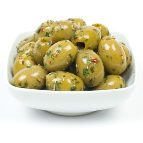Clemency Hall Marinated Green Pitted Olives